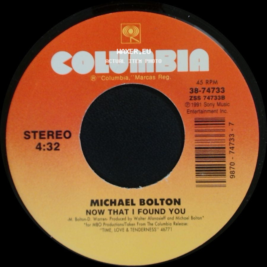 Michael Bolton - Now That I Found You / To Love Somebody side A