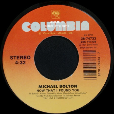 Michael Bolton - Now That I Found You / To Love Somebody side A