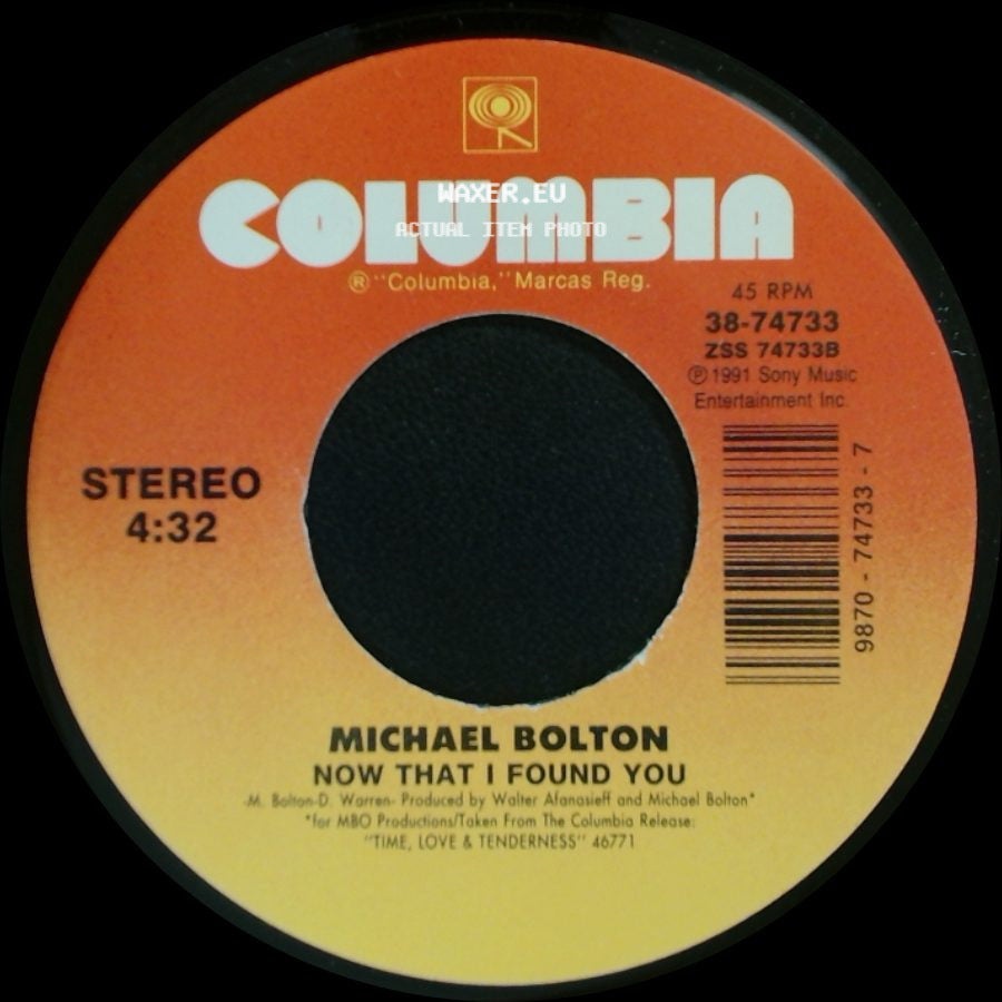 Michael Bolton - Now That I Found You / To Love Somebody side A