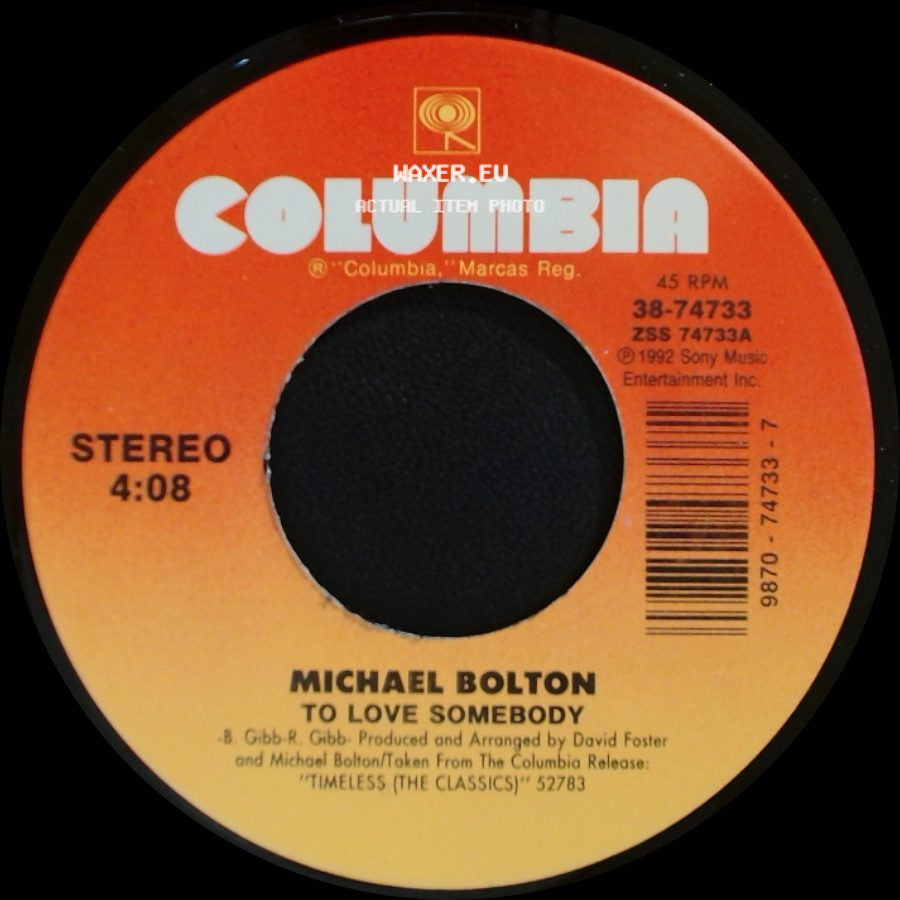 Michael Bolton - Now That I Found You / To Love Somebody side B