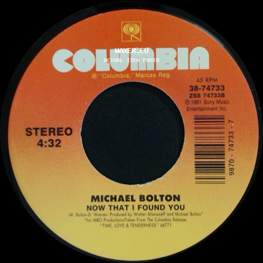 Michael Bolton - Now That I Found You / To Love Somebody side A