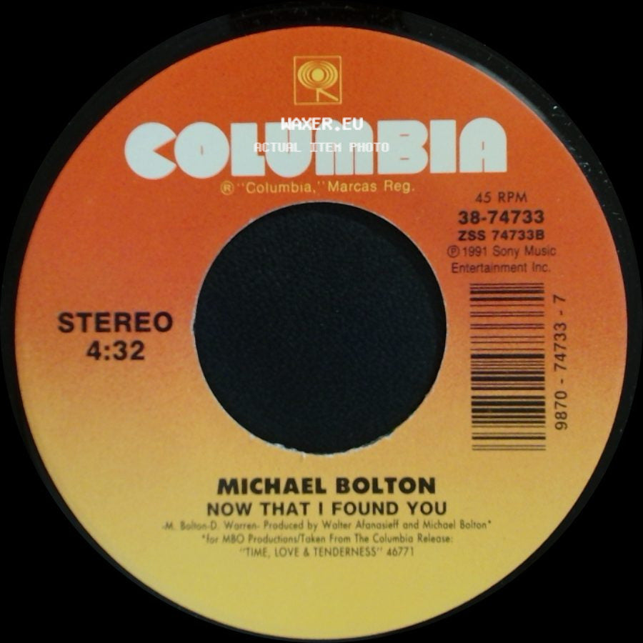 Michael Bolton - Now That I Found You / To Love Somebody side A