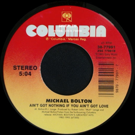 Michael Bolton - Can I Touch You...There? / Ain't Got Nothing If You Ain't Got Love side B