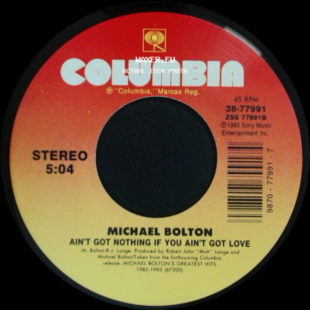 Michael Bolton - Can I Touch You...There? / Ain't Got Nothing If You Ain't Got Love side B