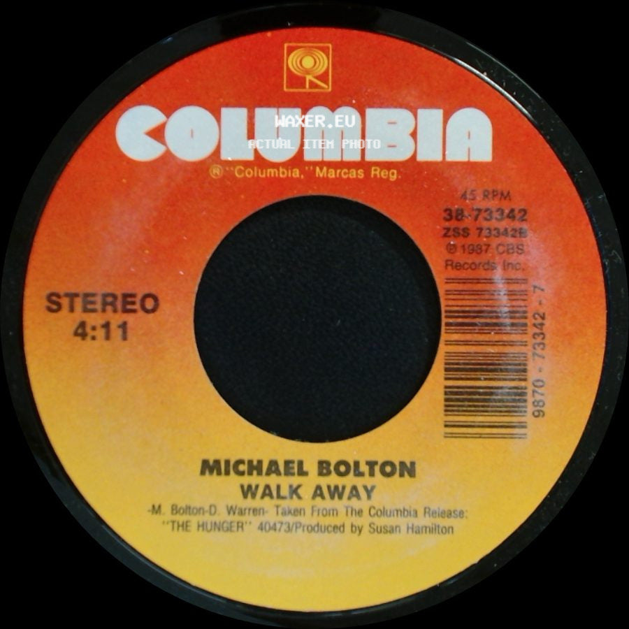 Michael Bolton - When I'm Back On My Feet Again (Remix) / Walk Away side B