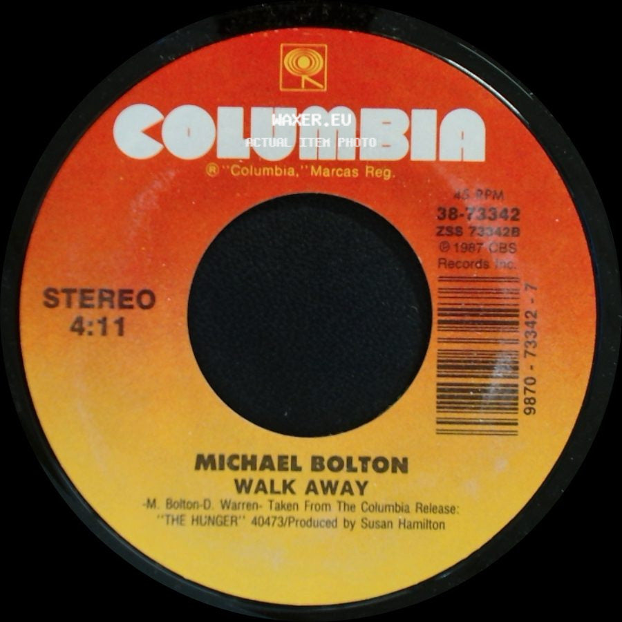 Michael Bolton - When I'm Back On My Feet Again (Remix) / Walk Away side B