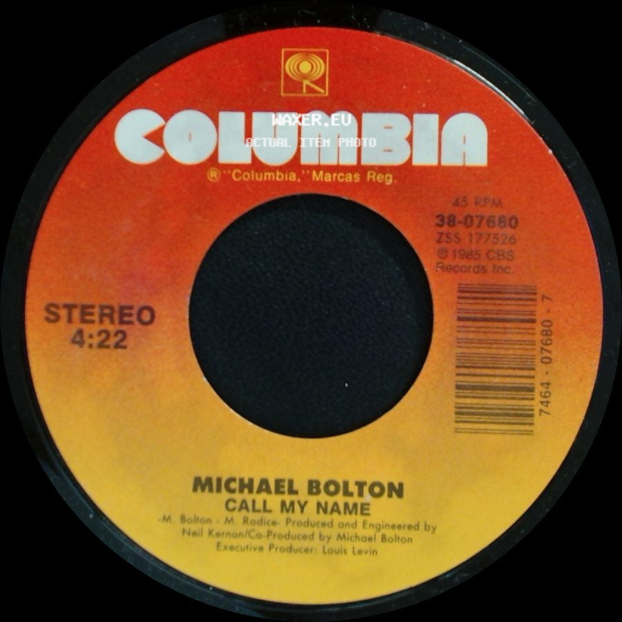 Michael Bolton - Call My Name / (Sittin' On) The Dock Of The Bay side A