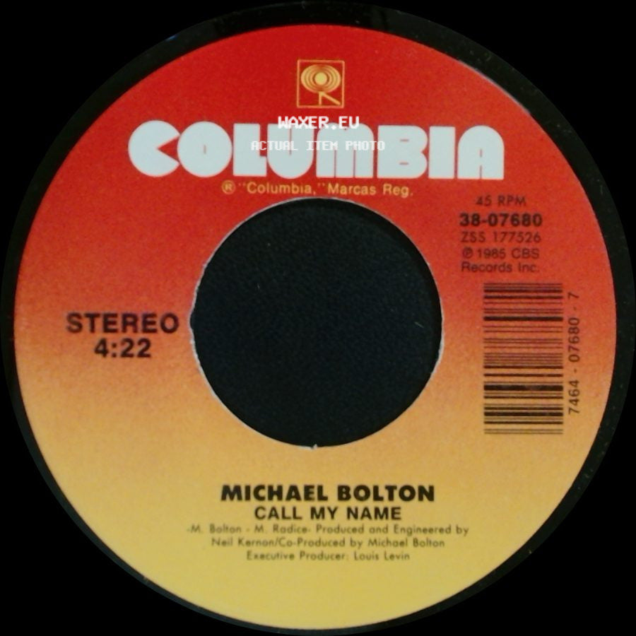 Michael Bolton - Call My Name / (Sittin' On) The Dock Of The Bay side A