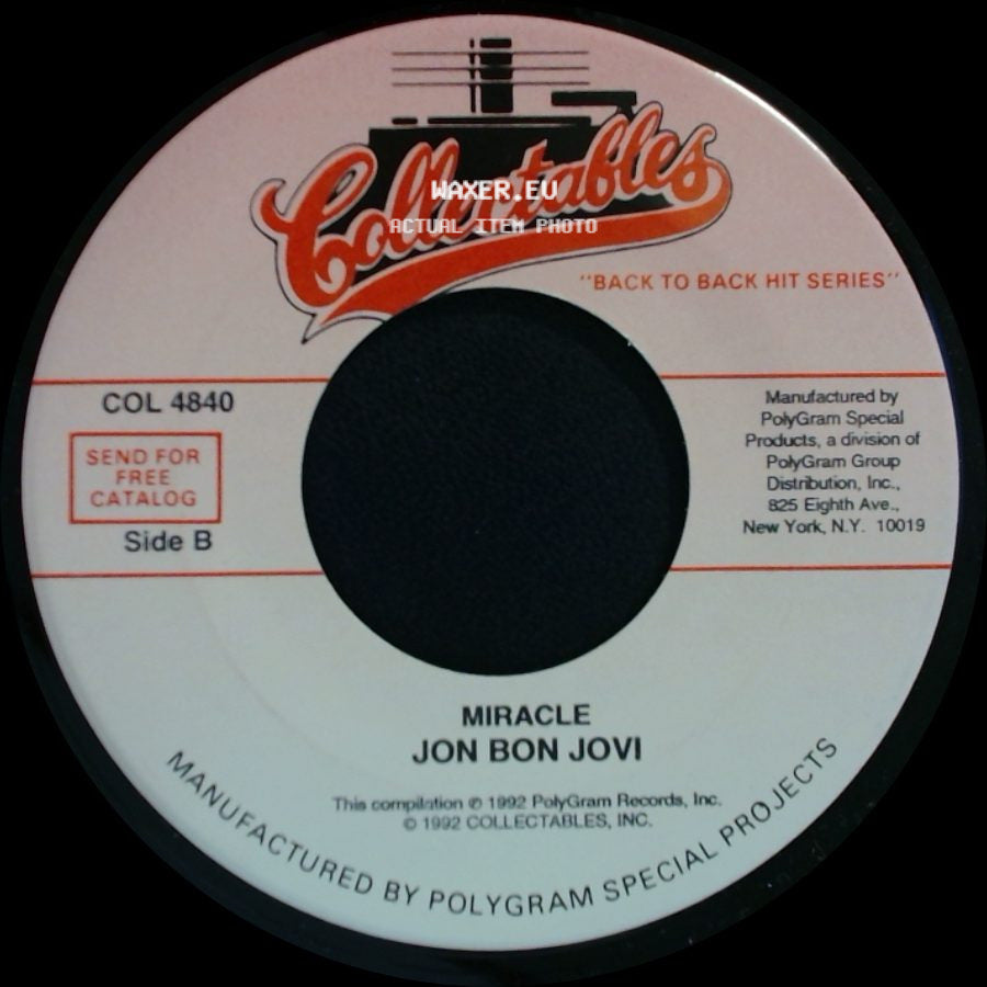 Jon Bon Jovi - Blaze Of Glory / Miracle side B