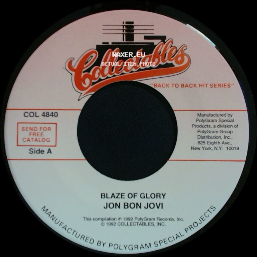 Jon Bon Jovi - Blaze Of Glory / Miracle side A