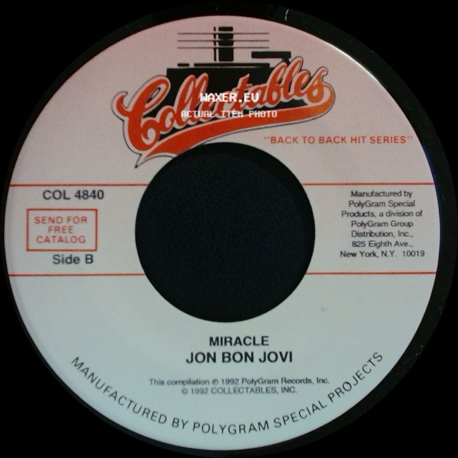 Jon Bon Jovi - Blaze Of Glory / Miracle side B