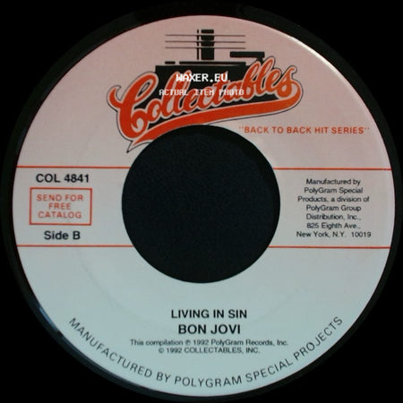 Bon Jovi - Bad Medicine / Living In Sin side B