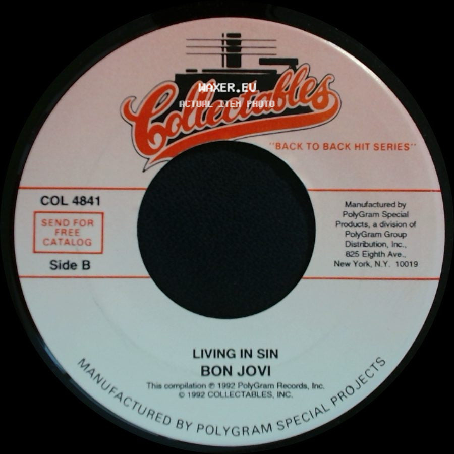 Bon Jovi - Bad Medicine / Living In Sin side B