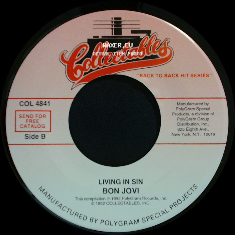 Bon Jovi - Bad Medicine / Living In Sin side B