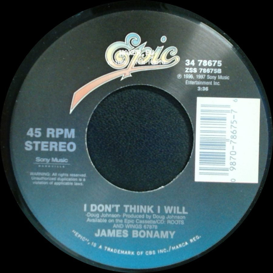 James Bonamy - I Don't Think I Will / Naked To The Pain side A