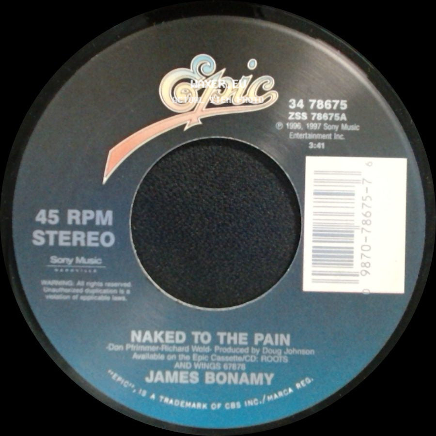 James Bonamy - I Don't Think I Will / Naked To The Pain side B