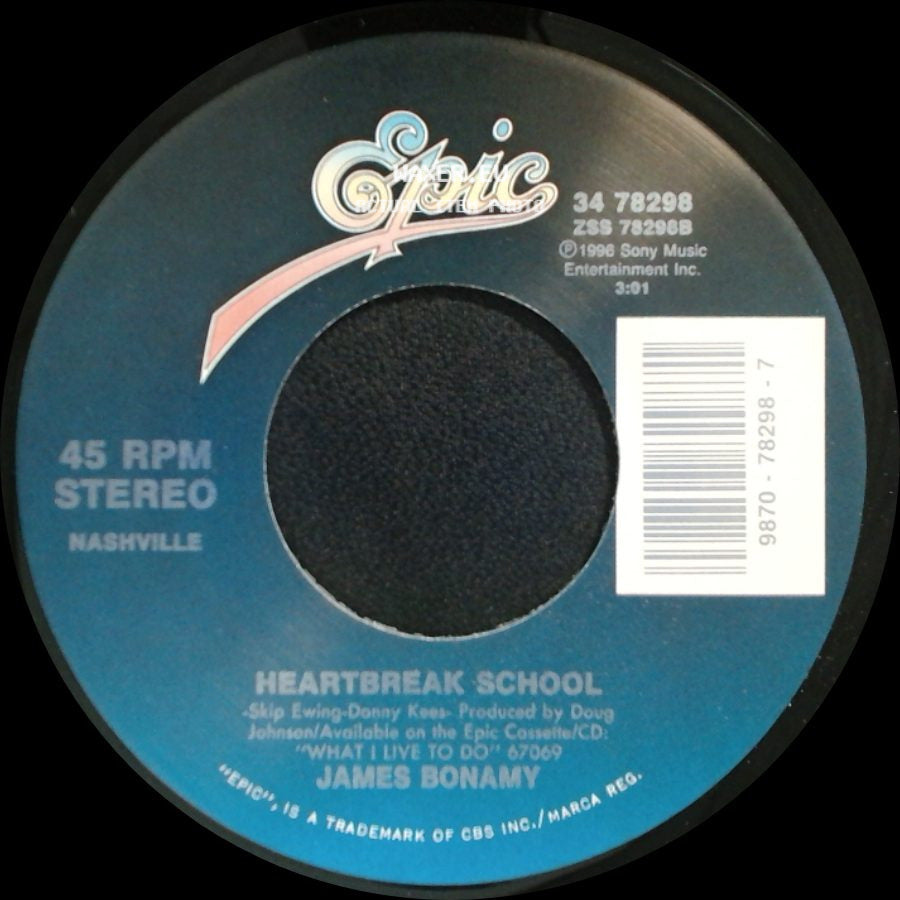 James Bonamy - I Don't Think I Will / Heartbreak School side B
