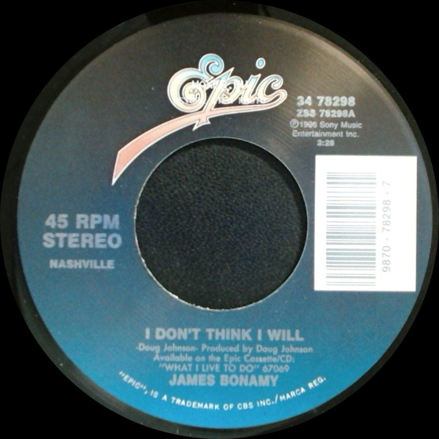 James Bonamy - Heartbreak School / I Don't Think I Will side B