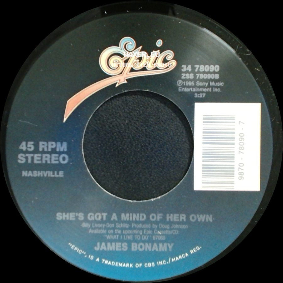 James Bonamy - Dog On A Toolbox / She's Got A Mind Of Her Own side B