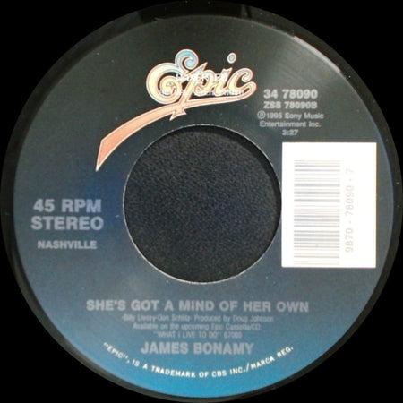 James Bonamy - Dog On A Toolbox / She's Got A Mind Of Her Own side B