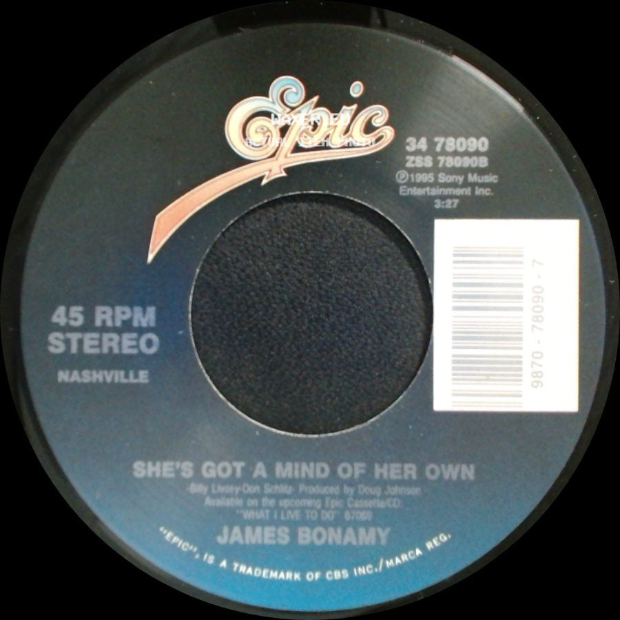 James Bonamy - Dog On A Toolbox / She's Got A Mind Of Her Own side B