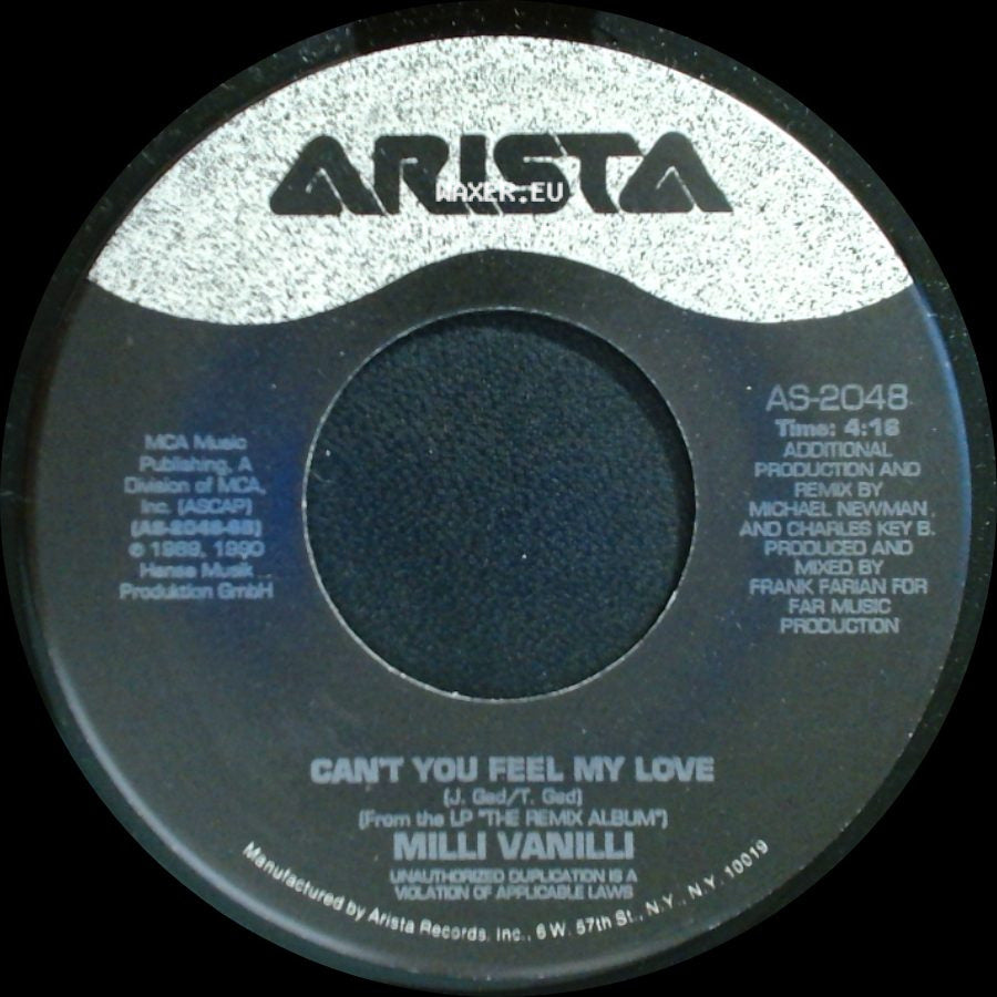 Milli Vanilli - Can't You Feel My Love / Megamix side A