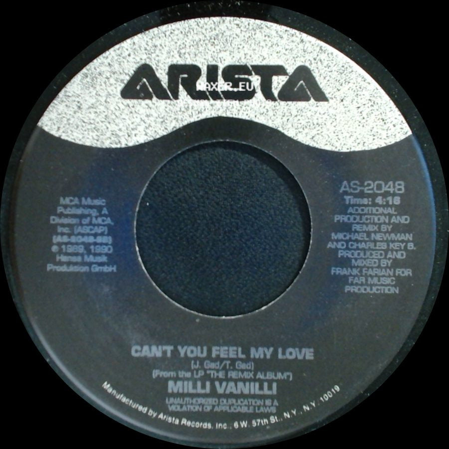 Milli Vanilli - Can't You Feel My Love / Megamix side A
