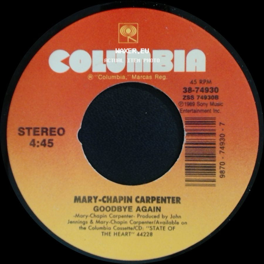 Mary-Chapin Carpenter - Goodbye Again / The Hard Way side A