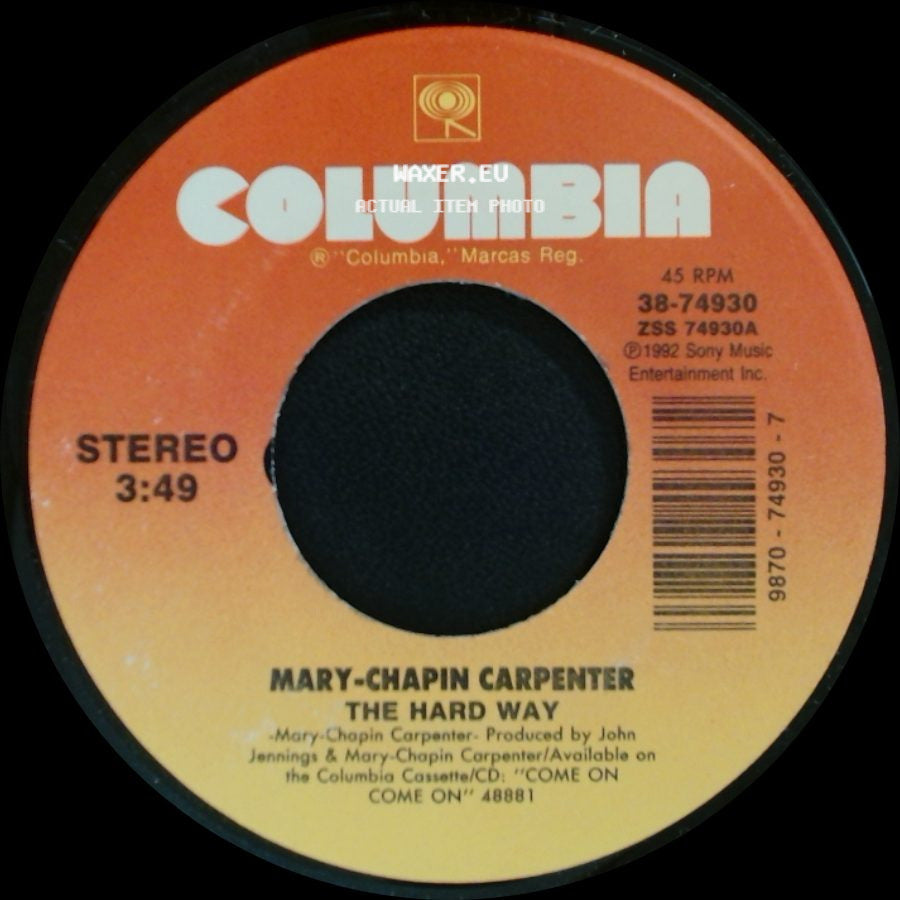 Mary-Chapin Carpenter - Goodbye Again / The Hard Way side B
