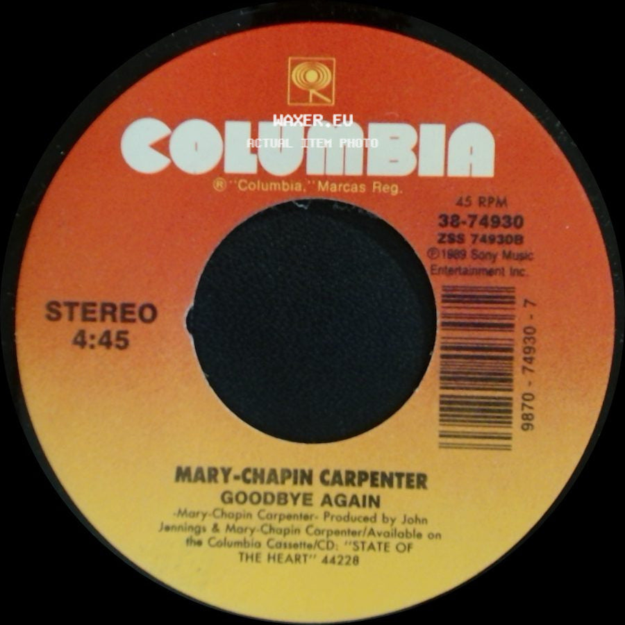 Mary-Chapin Carpenter - Goodbye Again / The Hard Way side A