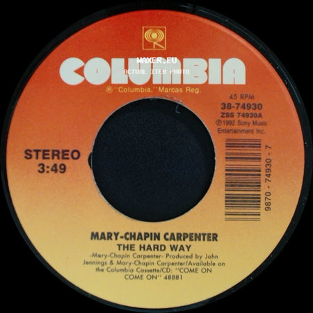 Mary-Chapin Carpenter - Goodbye Again / The Hard Way side B