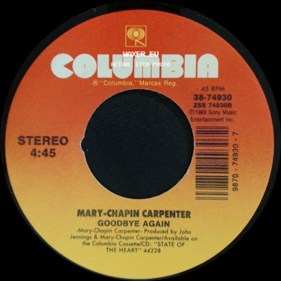 Mary-Chapin Carpenter - Goodbye Again / The Hard Way side A