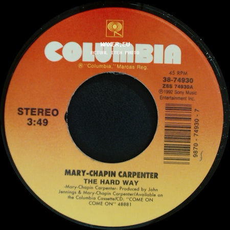 Mary-Chapin Carpenter - Goodbye Again / The Hard Way side B