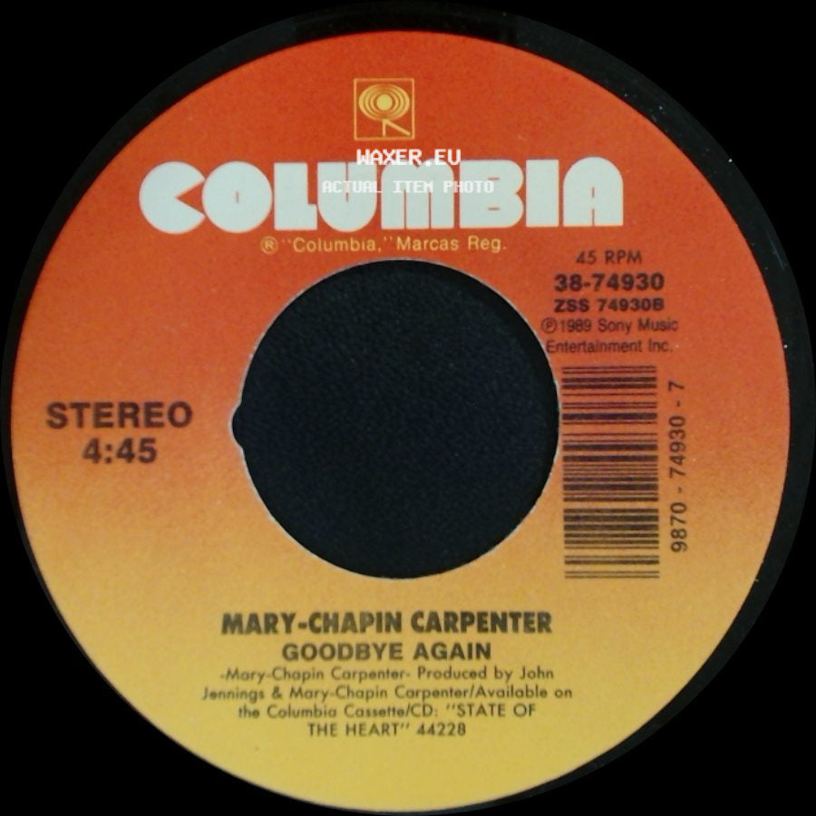 Mary-Chapin Carpenter - Goodbye Again / The Hard Way side A