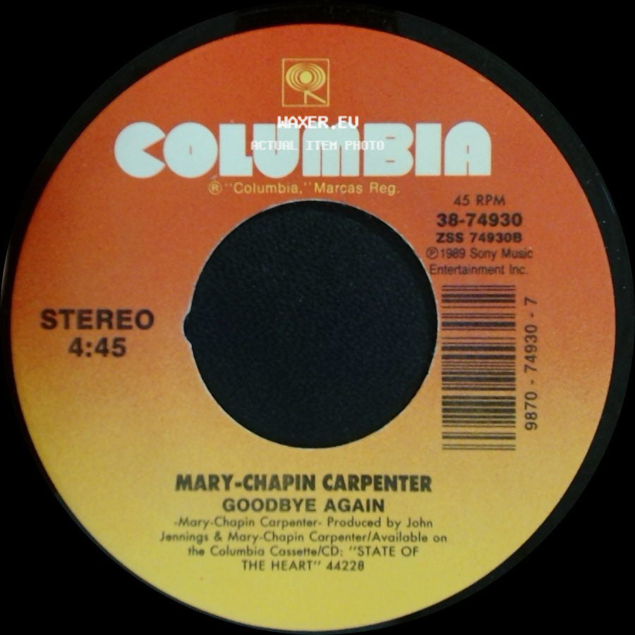 Mary-Chapin Carpenter - Goodbye Again / The Hard Way side A