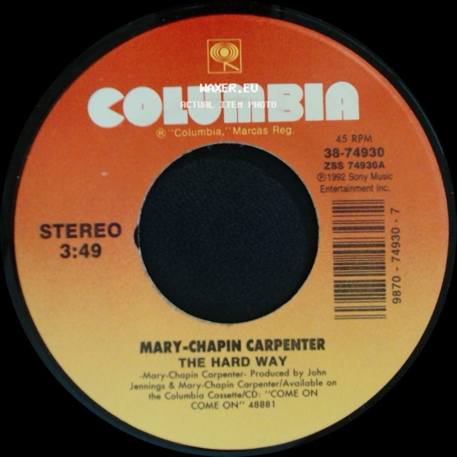 Mary-Chapin Carpenter - Goodbye Again / The Hard Way side B