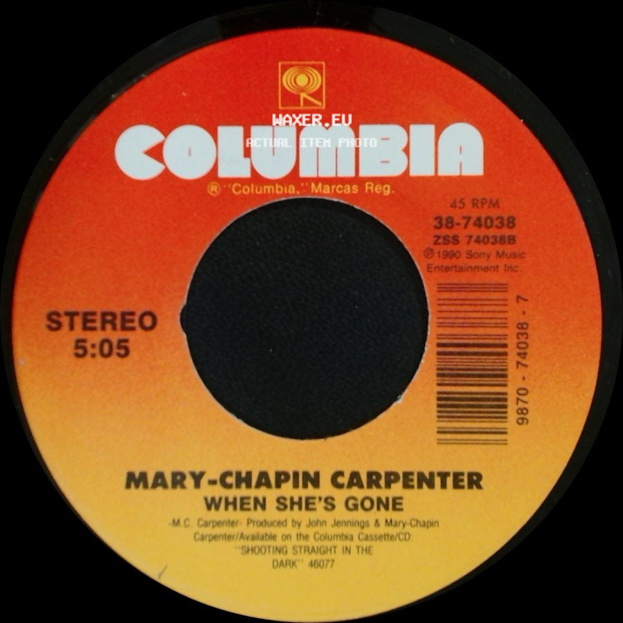 Mary-Chapin Carpenter - Going Out Tonight / When She's Gone side B
