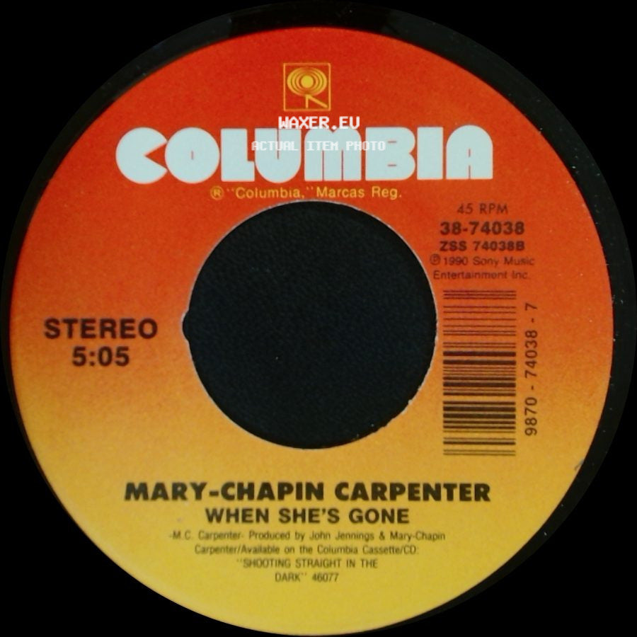 Mary-Chapin Carpenter - Going Out Tonight / When She's Gone side B