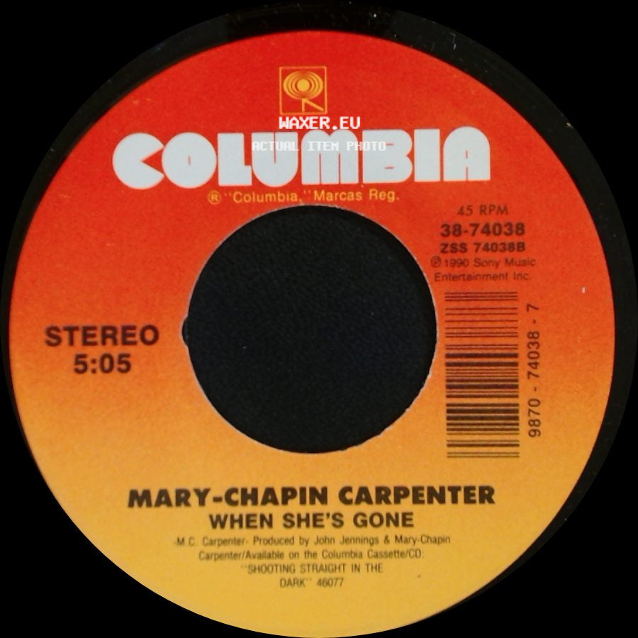 Mary-Chapin Carpenter - Going Out Tonight / When She's Gone side B