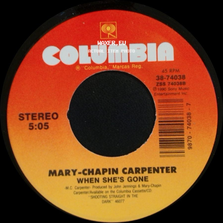 Mary-Chapin Carpenter - Going Out Tonight / When She's Gone side B