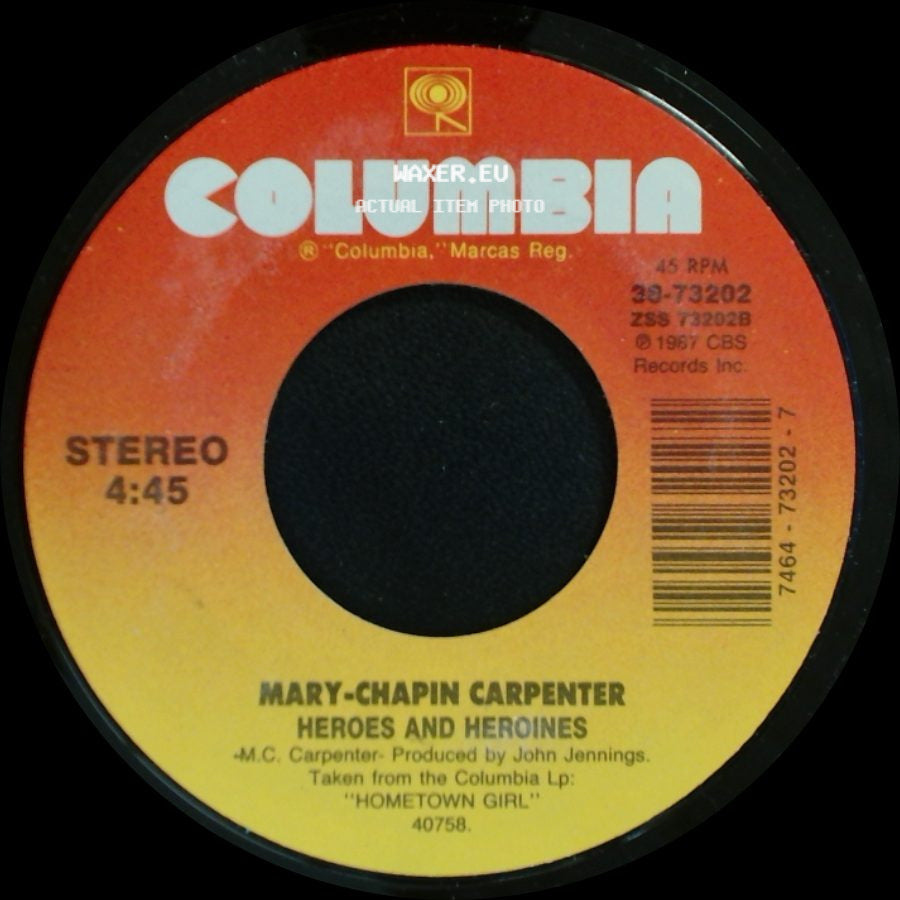 Mary-Chapin Carpenter - Heroes And Heroines / Quittin' Time side A