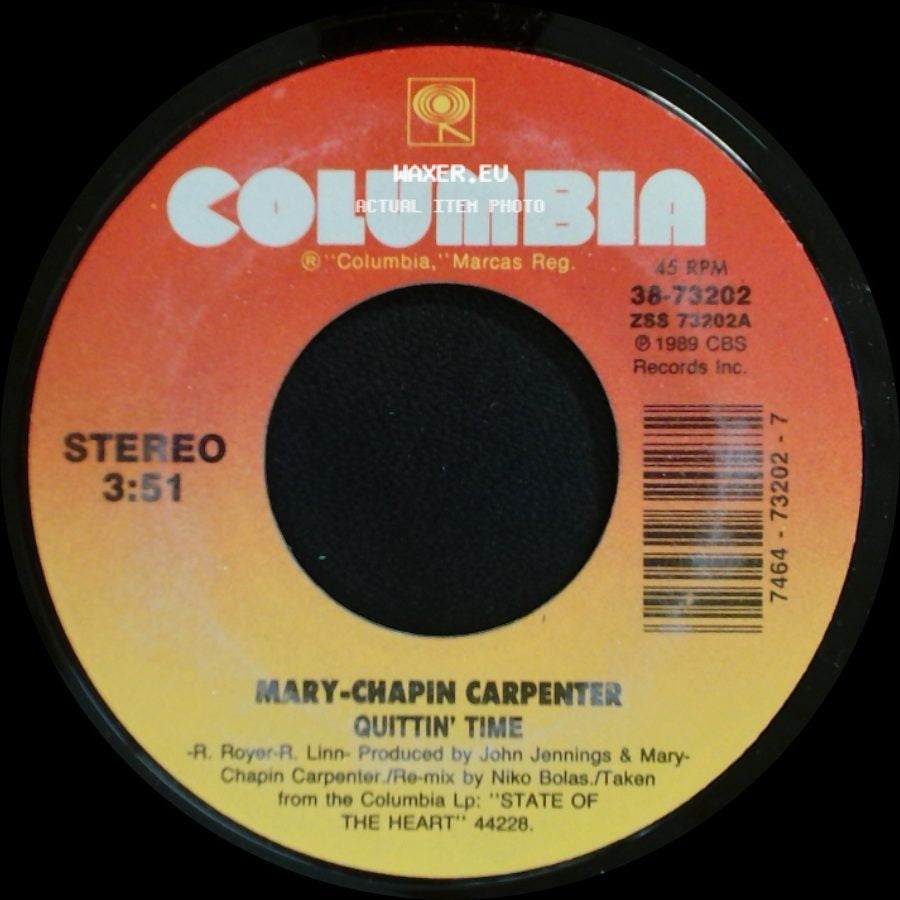 Mary-Chapin Carpenter - Heroes And Heroines / Quittin' Time side B
