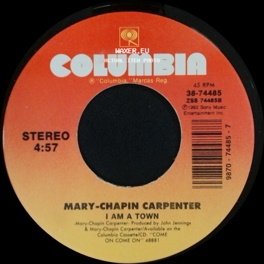 Mary-Chapin Carpenter - Not Too Much To Ask (With Joe Diffie) / I Am A Town side B