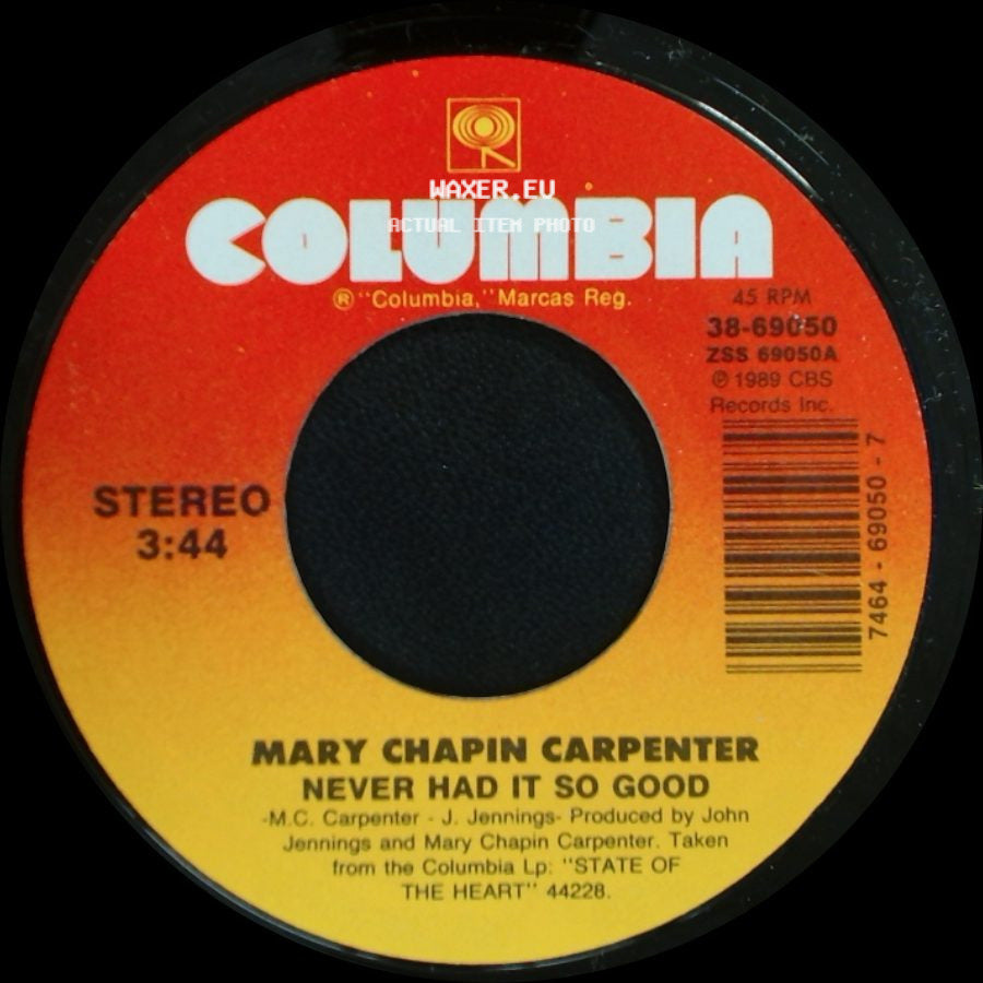 Mary Chapin Carpenter - Other Streets And Other Towns / Never Had It So Good side B