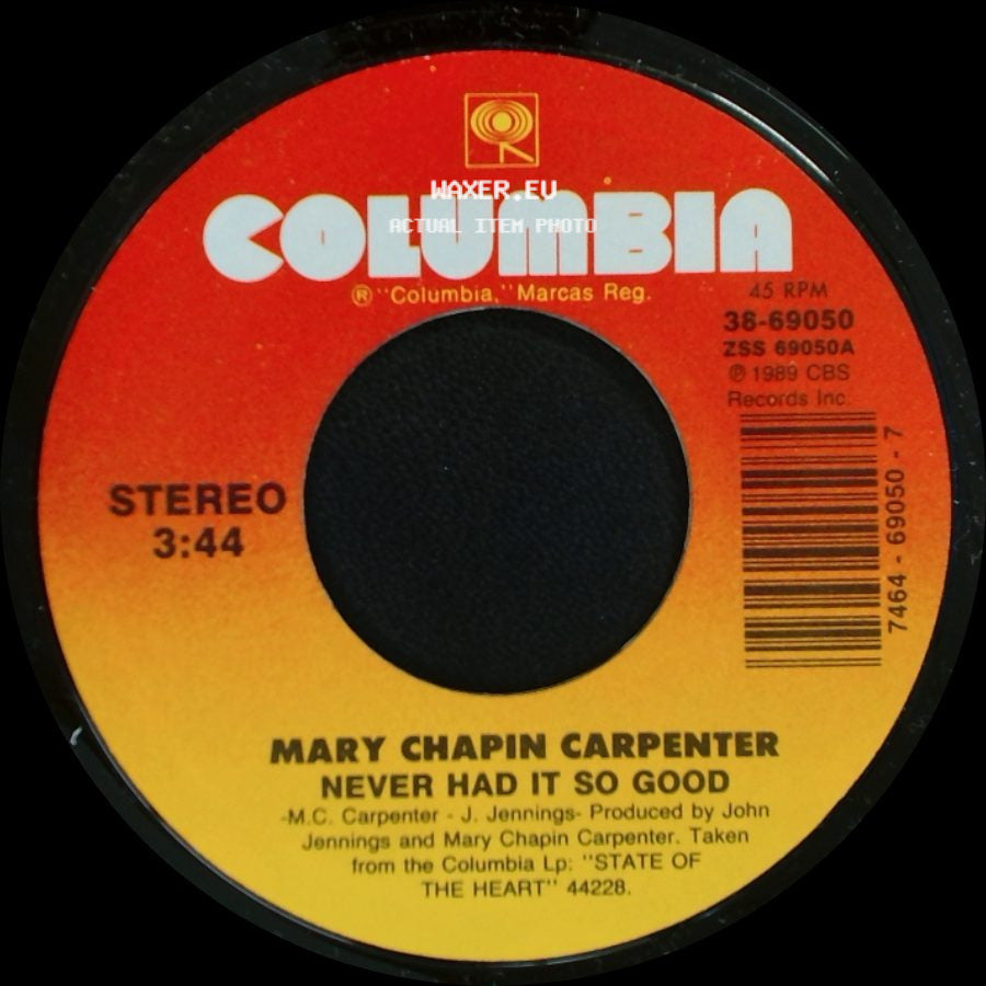 Mary Chapin Carpenter - Other Streets And Other Towns / Never Had It So Good side B