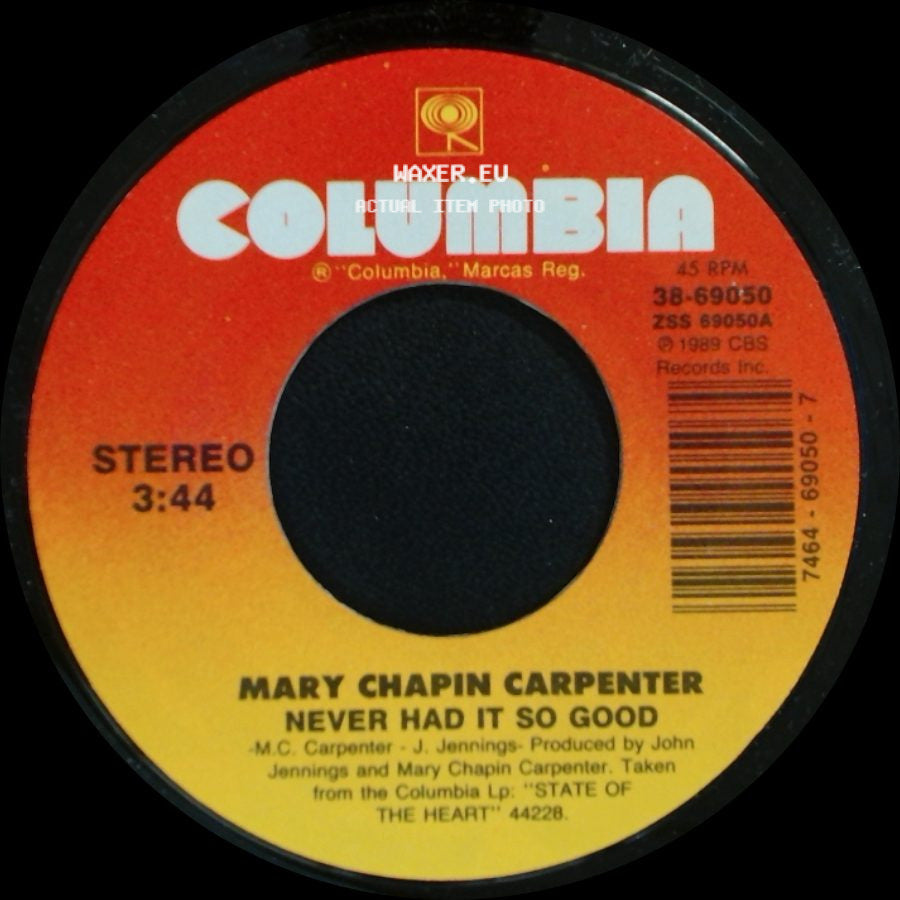 Mary Chapin Carpenter - Other Streets And Other Towns / Never Had It So Good side B