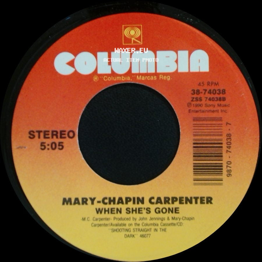 Mary-Chapin Carpenter - Going Out Tonight / When She's Gone side B