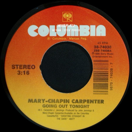 Mary-Chapin Carpenter - When She's Gone / Going Out Tonight side B