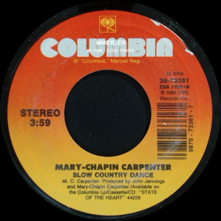 Mary-Chapin Carpenter - Slow Country Dance / Something Of A Dreamer side A