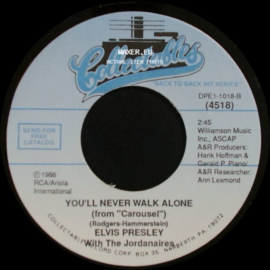 Elvis Presley - You'll Never Walk Alone (From "Carousel") / Old Shep side A